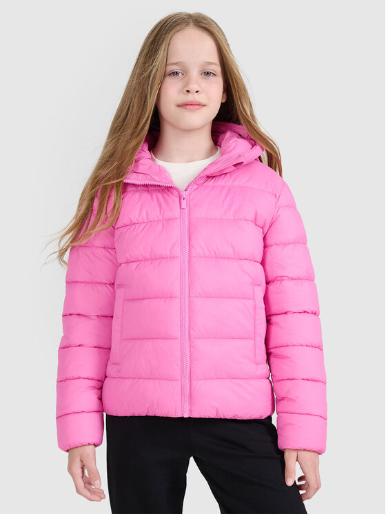 4F 4F Kurtka puchowa OUTERWEAR Różowy Regular Fit