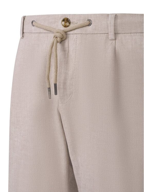 Bugatti Bugatti Pantaloncini di tessuto 1949-76419C Écru Regular Fit