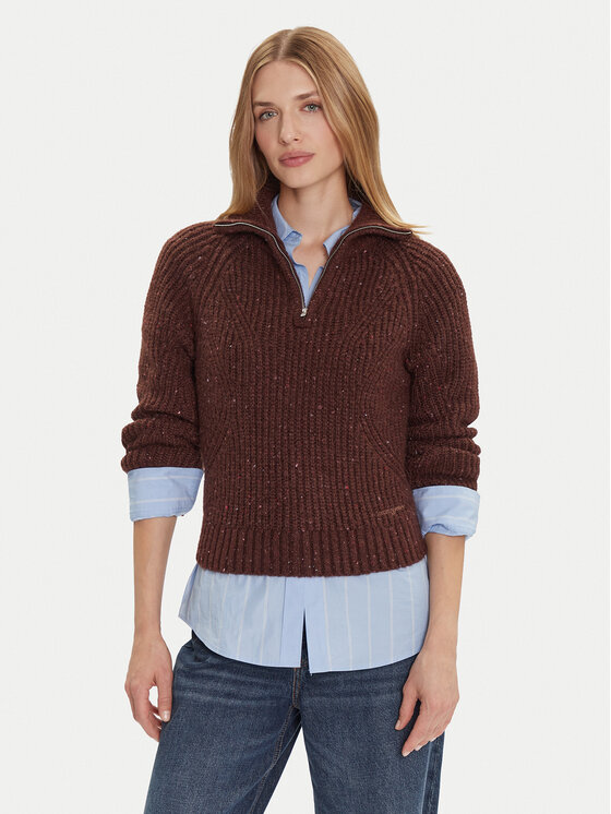 Tommy Jeans Tommy Jeans Pullover DW0DW21686 Braun Relaxed Fit