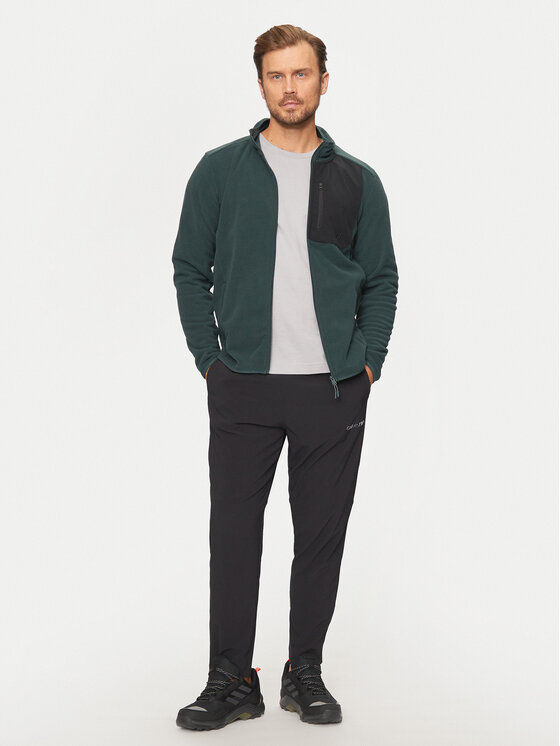4F 4F Felpa di pile 4FWAW24TFLEM250 Verde Regular Fit