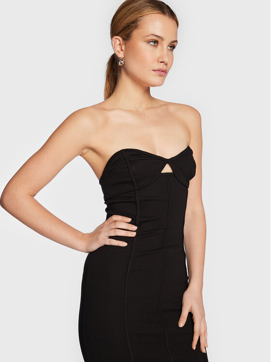 Remain Remain Коктейлна рокля Unaris RM1519 Черен Slim Fit