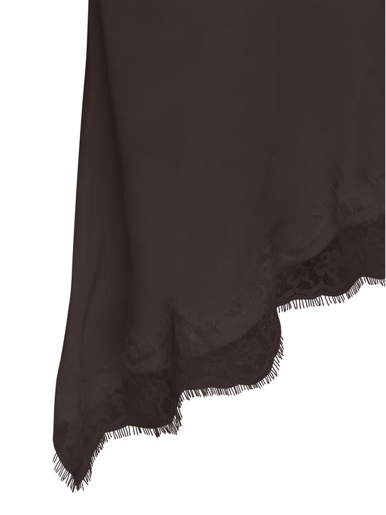 ONLY ONLY Midi sukně Faraya 15380116 Tmavě hnědá Slim Fit