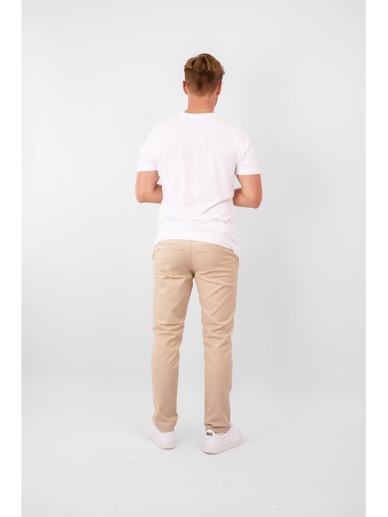 TeeShoppen TeeShoppen Chinosy 'Perform Collection' Beżowy Regular Fit