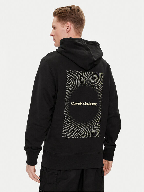 Calvin Klein Jeans Calvin Klein Jeans Pulóver Frequency Logo J30J325353 Fekete Regular Fit
