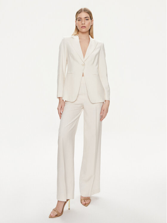 United Colors Of Benetton United Colors Of Benetton Παντελόνι υφασμάτινο 4YFWDF05P Εκρού Regular Fit
