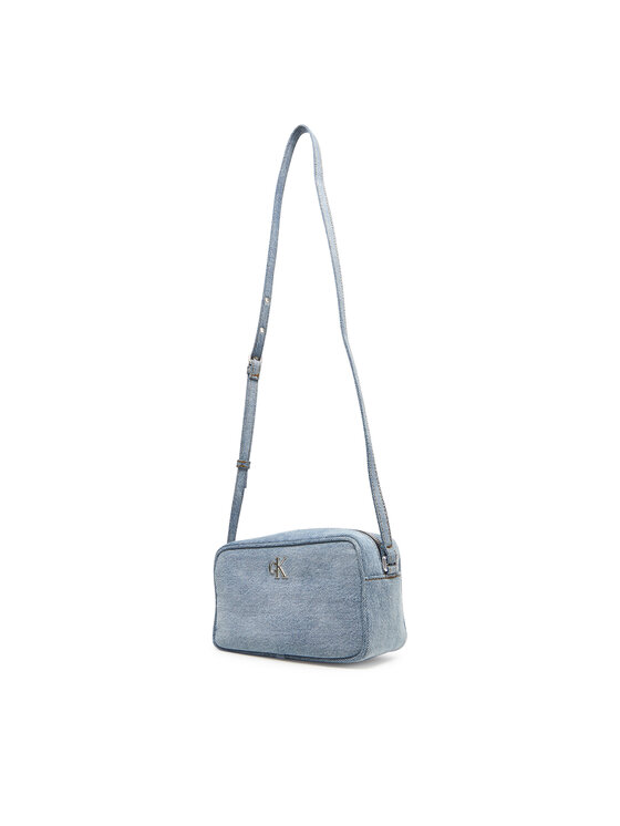 Calvin Klein Calvin Klein Geantă Denim Ew Double Zip Camera Bag LV04F3226G Albastru celest