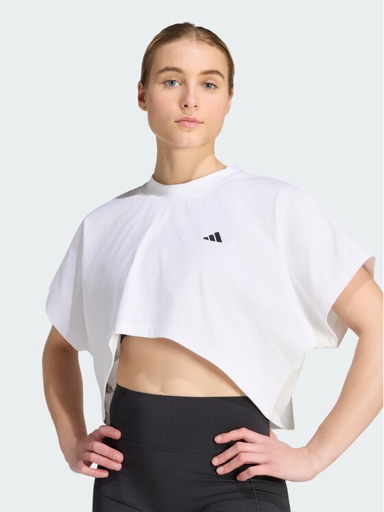 adidas adidas Marškinėliai Primelift Workout Graphics T-Shirt KV1570 Balta Regular Fit
