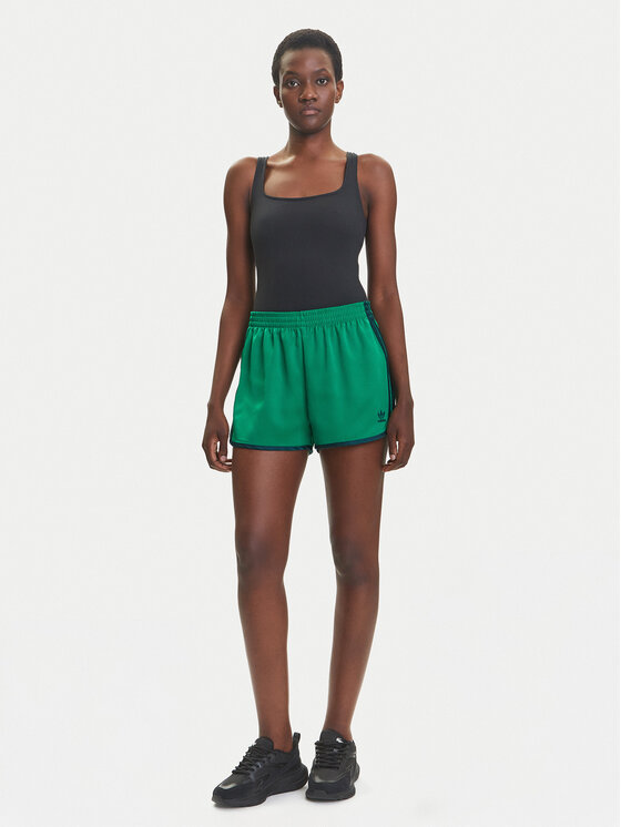 adidas adidas Sportske kratke hlače adicolor 3-Stripes Sprinter JZ3512 Zelena Loose Fit