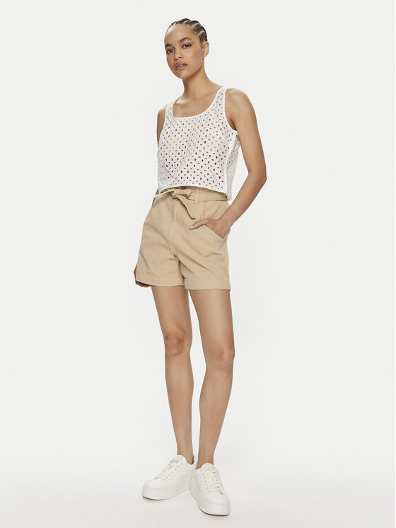 United Colors Of Benetton United Colors Of Benetton Топ 58BHDH00L Білий Slim Fit