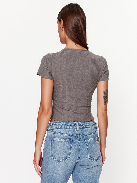 ONLY ONLY T-Shirt Emma 15201206 Grau Slim Fit