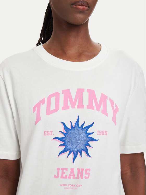 Tommy Jeans Tommy Jeans T-shirt Novelty DW0DW23159 Bianco Relaxed Fit