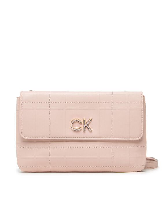 Calvin Klein Ročna Torba Re-Lock Dbl Xbody W/Flap Quilt K60K609686 Roza