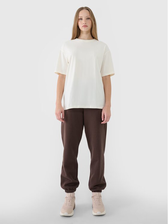4F 4F T-Shirt 4FRSS25TTSHF2694-11S Biały Oversize