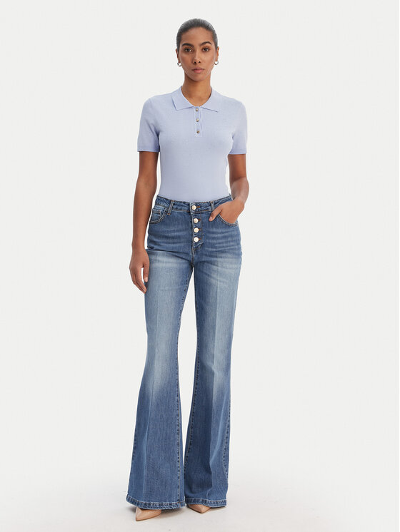 Fracomina Fracomina Džemperis FR26ST7003K524R9 Gaiši zils Regular Fit