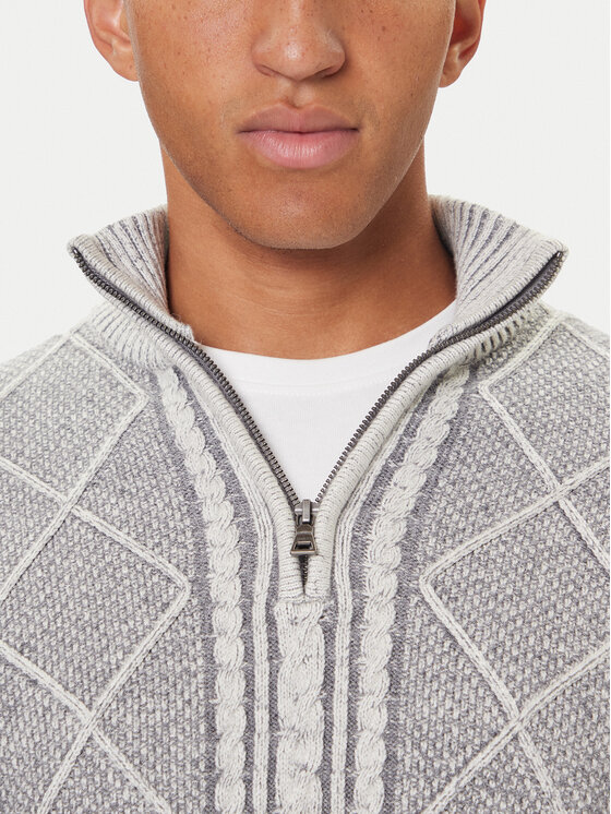 Guess Guess Pulover M5BR44 Z2ZK2 Gri Regular Fit