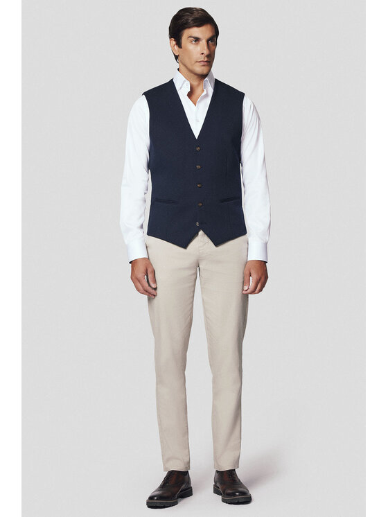 Lancerto Lancerto Kamizelka Rieti KA131224000004 Granatowy Slim Fit