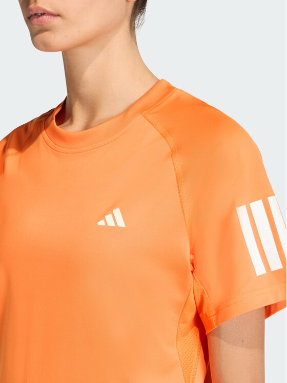 adidas adidas Koszulka techniczna Club 3-Stripes Tennis Climacool Tee Pomarańczowy Regular Fit