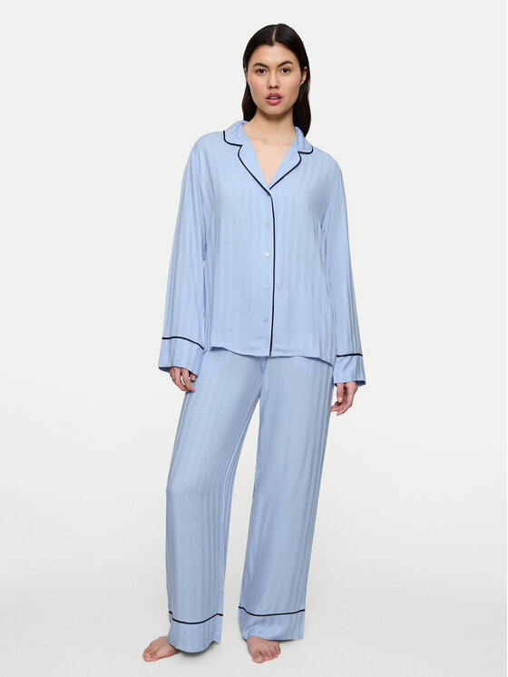 Triumph Triumph Pidžama Amourette Jacquard 10225073 Svijetloplava Relaxed Fit