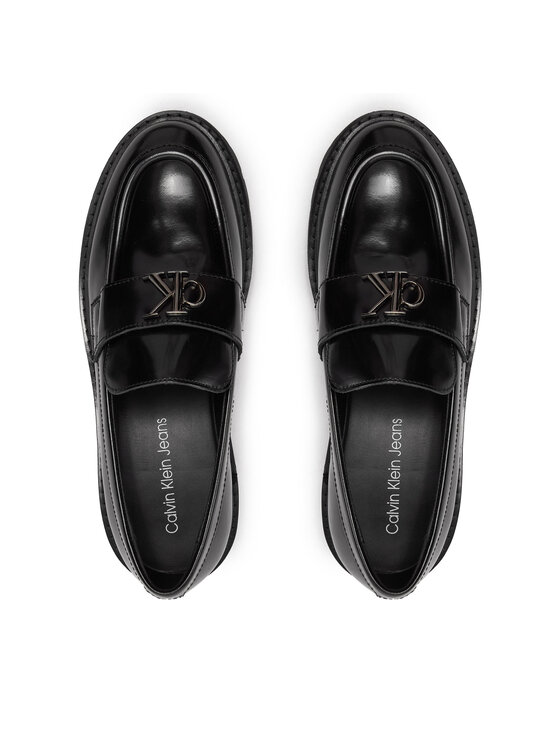 Black calvin klein loafers online