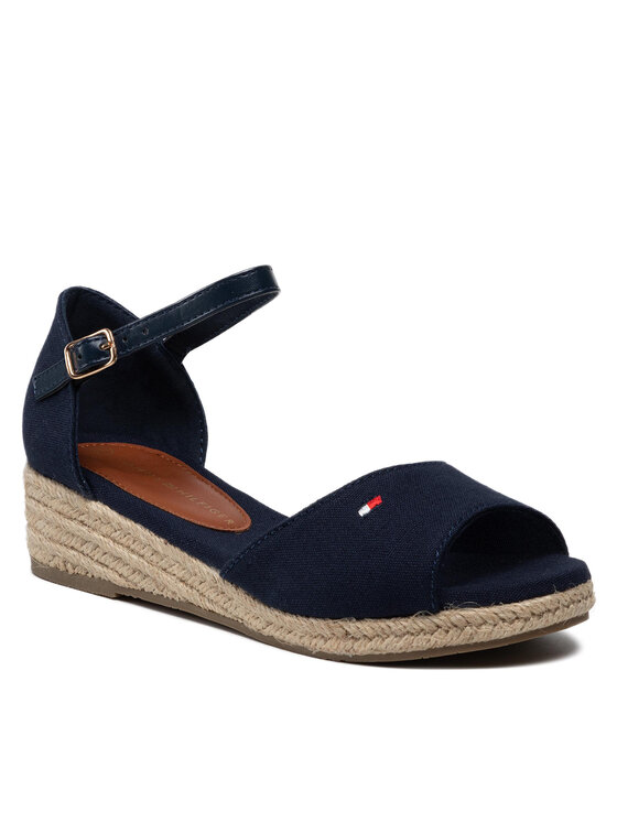 Tommy Hilfiger Tommy Hilfiger Espadryle Rope Wedge Sandal T3A7-32185-0048 M Granatowy