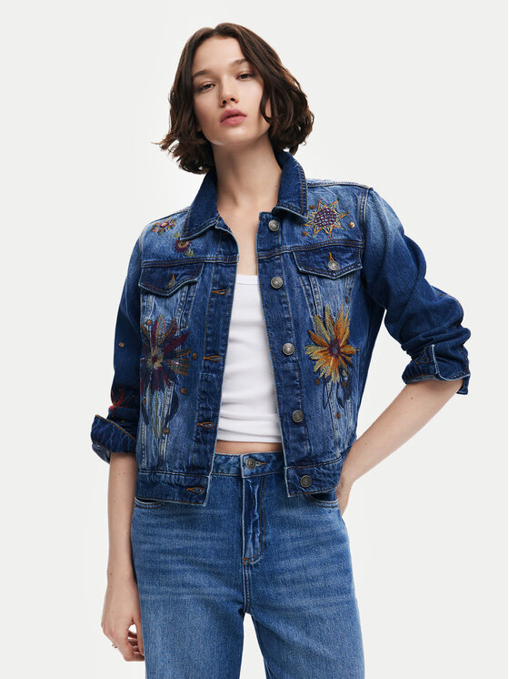 Desigual Desigual Τζιν μπουφάν Atenas 24WWED18 Μπλε Regular Fit