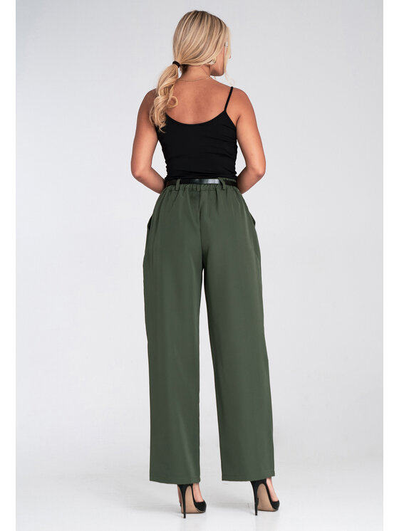 FIGL FIGL Komplet marynarka i spodnie materiałowe M1248 Zielony Regular Fit