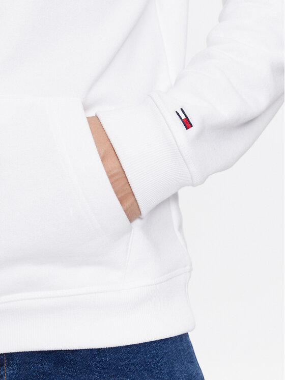 Tommy Jeans Tommy Jeans Felpa Flag Spray DM0DM17911 Bianco Regular Fit