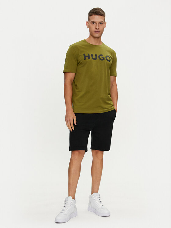 HUGO Hugo Tričko Dulivio 50467556 Zelená Regular Fit