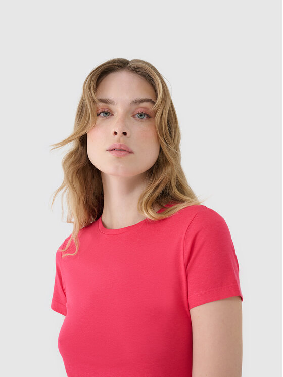 4F 4F T-Shirt COMMON GROUND Różowy Slim Fit