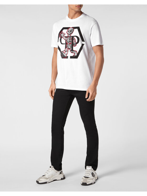 PHILIPP PLEIN PHILIPP PLEIN T-Shirt 15135 Biały Regular Fit
