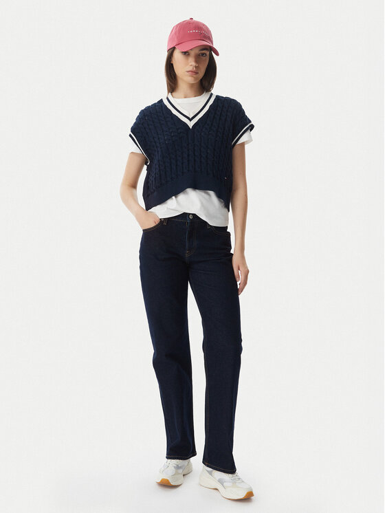 Tommy Jeans Tommy Jeans Megztinis DW0DW22927 Tamsiai mėlyna Regular Fit