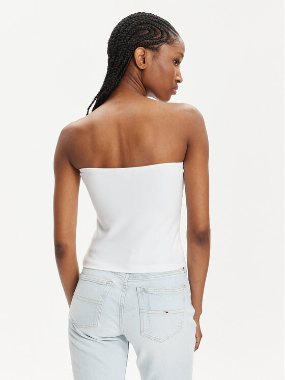 Tommy Jeans Tommy Jeans Top Essential DW0DW17989 Weiß Slim Fit