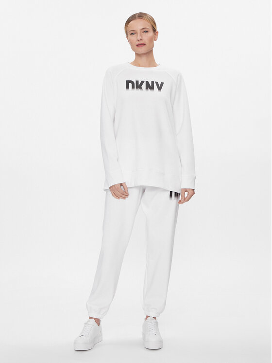 DKNY Sport DKNY Sport Majica dugih rukava DP3T9623 Bijela Relaxed Fit
