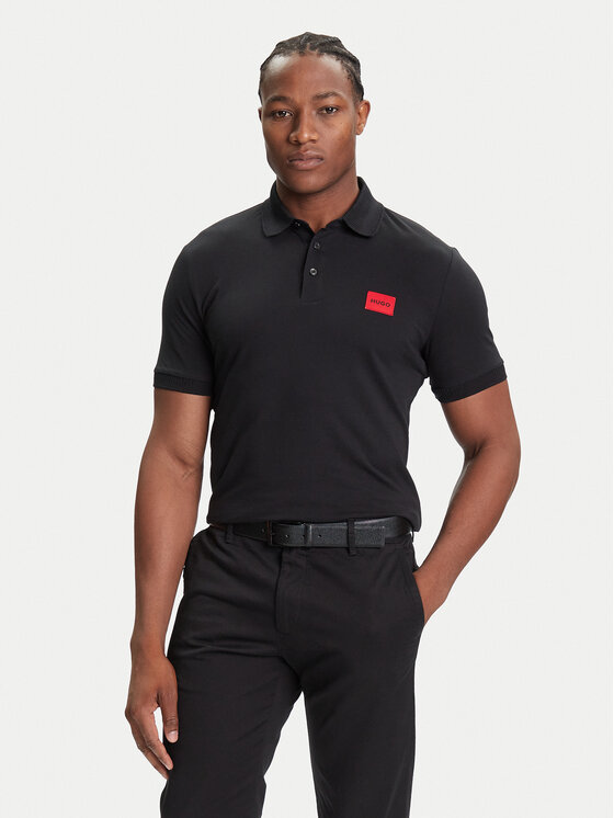 HUGO Hugo Polo Dereso222 50466202 Czarny Slim Fit