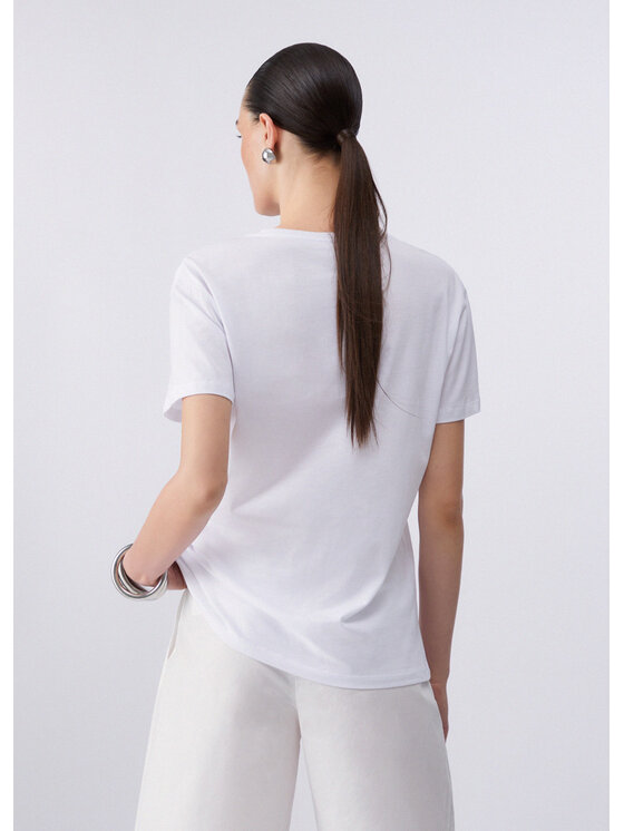Liu Jo Liu Jo T-shirt WA6502JS923P9411 Bianco Regular Fit