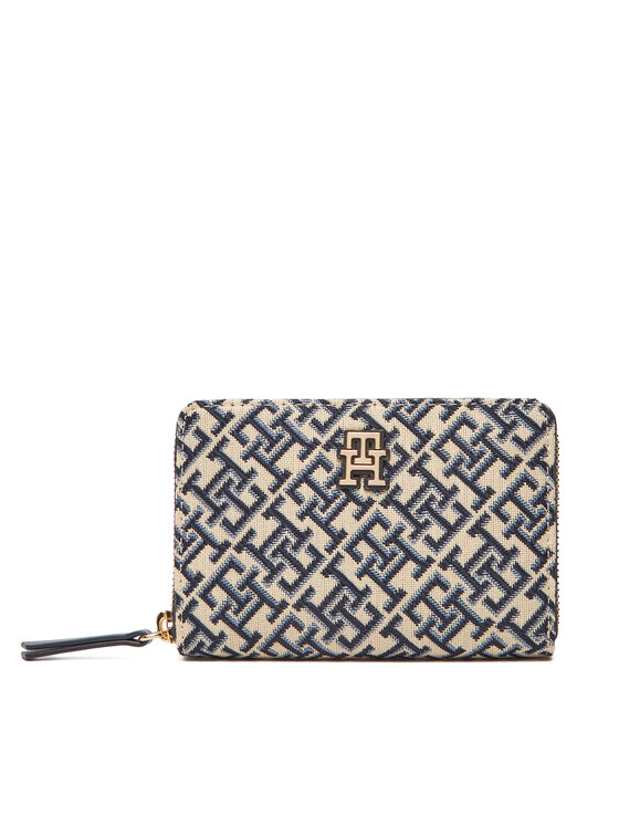 Tommy Hilfiger Veľká pánska peňaženka Th Jacquard Med Za AW0AW17479 Tmavomodrá