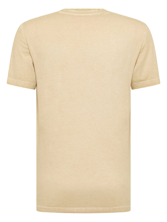 Mustang Mustang T-Shirt Style Austin Beżowy Regular Fit