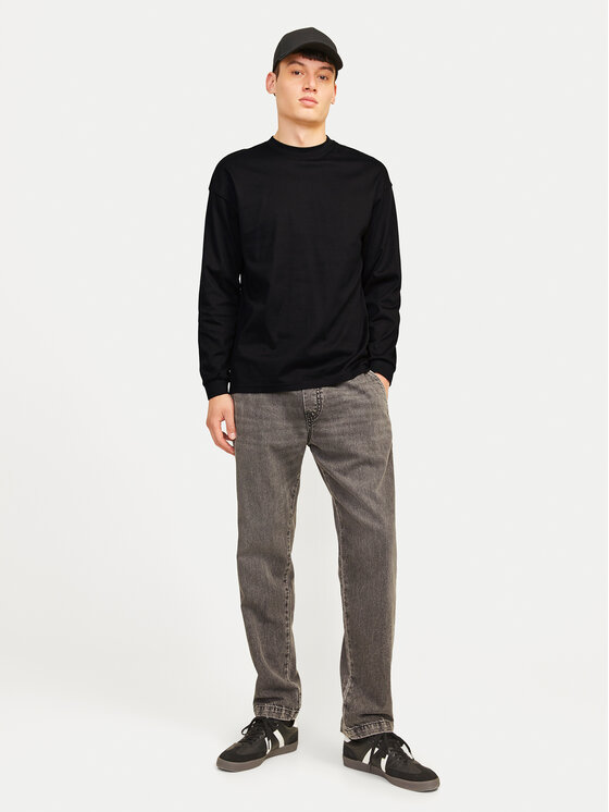 Jack & Jones Jack & Jones Majica z dolgimi rokavi Urban Edge 12256422 Črna Loose Fit