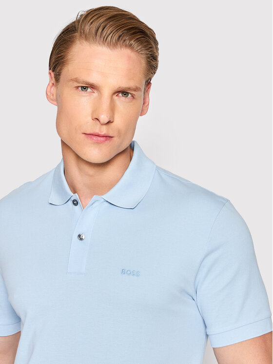 BOSS Boss Polo Pallas 50468362 Błękitny Regular Fit