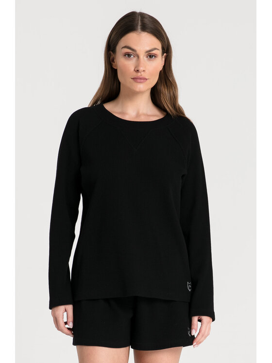 LaLupa LaLupa Bluzka LA076 Czarny Comfortable Fit