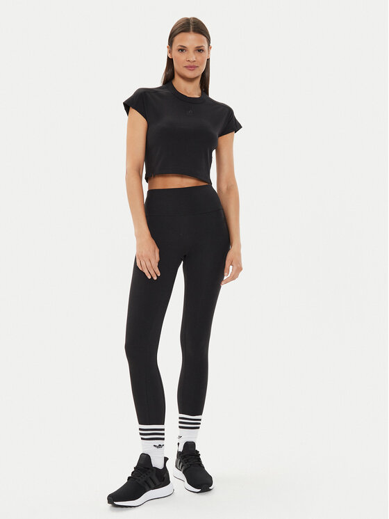 adidas adidas Majica Lounge Ribbed IT2547 Črna Slim Fit