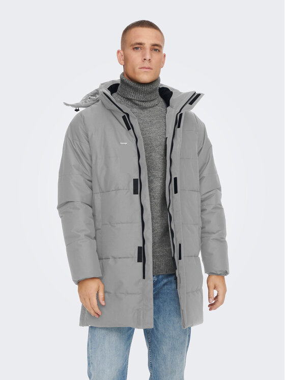 Geacă de iarnă Only & Sons Bărbați, Mărimea: XXL, Gri, 22020156