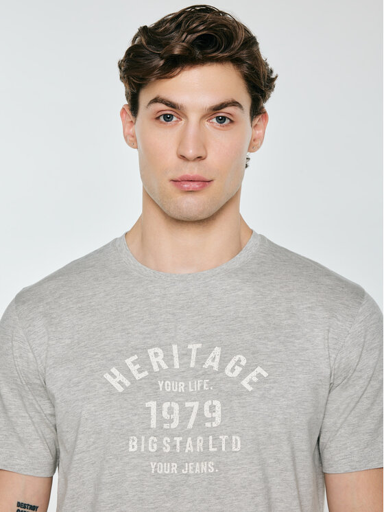 BIG STAR BIG STAR T-Shirt SERTER Szary Basic Fit