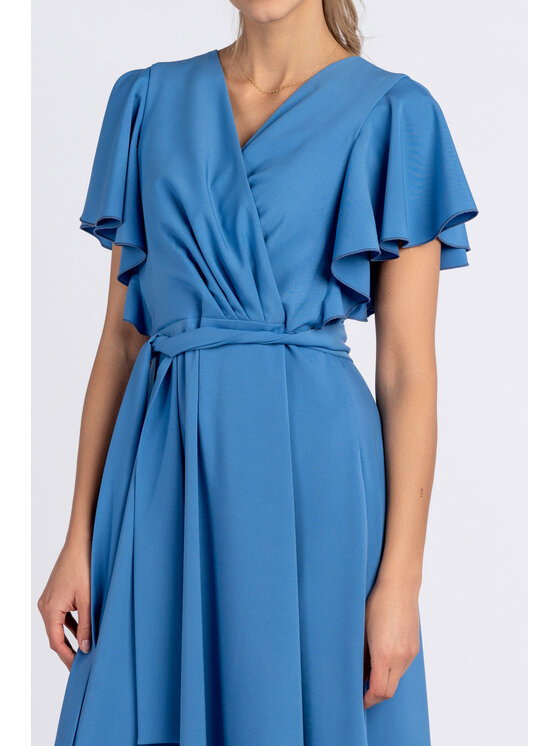 Salme Salme Sukienka elegancka Michaela Niebieski Regular Fit