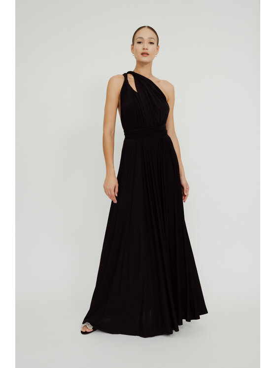 ROSE AVENUE ROSE AVENUE Sukienka wieczorowa MULTIWAY Czarny Long Fit