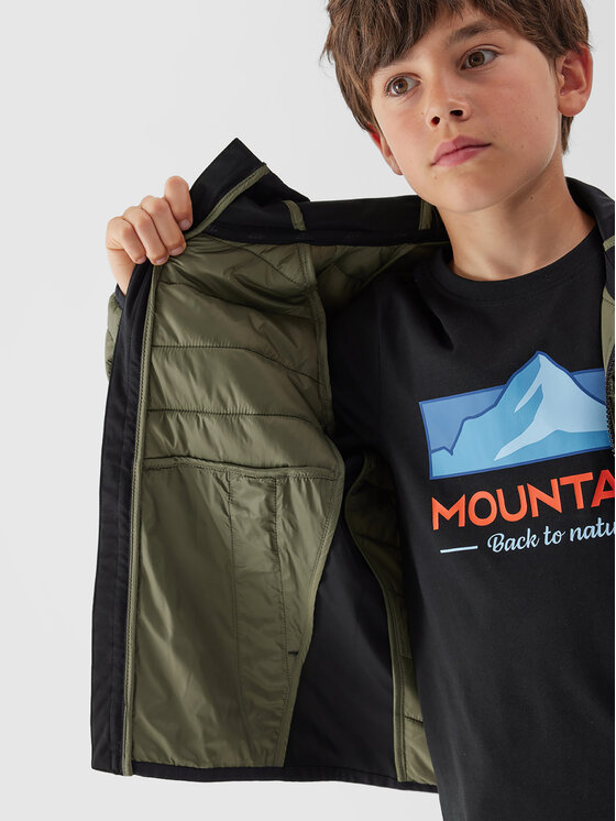 4F 4F Pohodna jakna 4FJAW23TTJAM282 Khaki Regular Fit