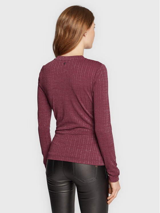 Blusa Kaeli W2BP29 KBDW0 Bordeaux Slim Fit