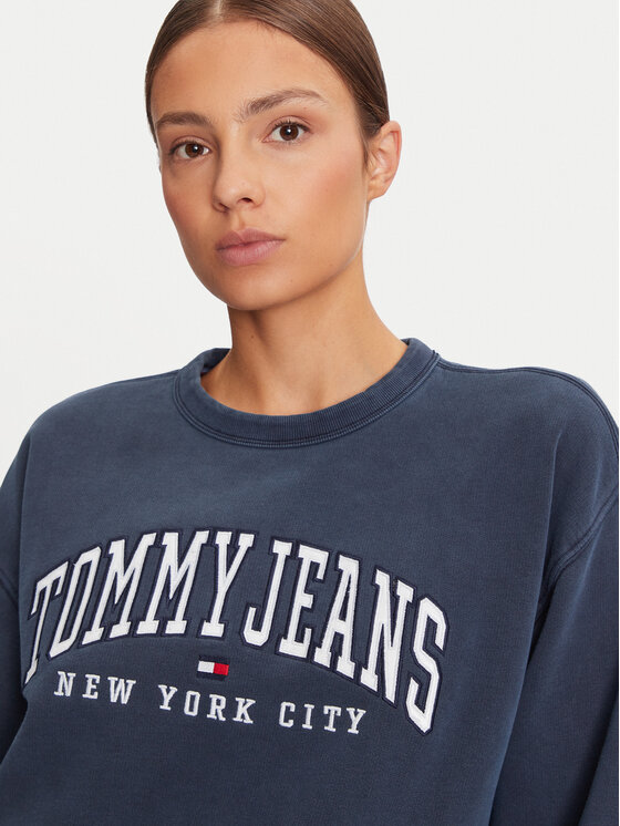 Tommy Jeans Tommy Jeans Pulóver Varsity DW0DW19824 Sötétkék Regular Fit