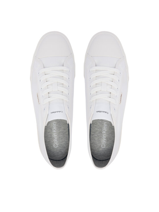 Calvin Klein Calvin Klein Sneakers aus Stoff Vulc Laceup Cv HM0HM02121 Weiß