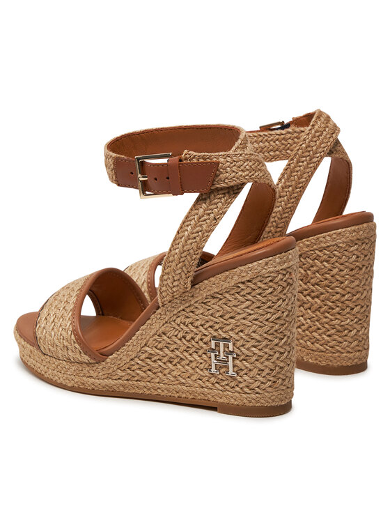 Tommy Hilfiger Tommy Hilfiger Espadrillid Th Rope High Wedge Sandal FW0FW07926 Beež